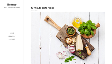 Food Blog Website Template