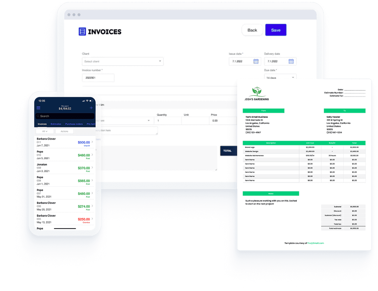 Create professional invoices
